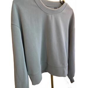 Lululemon Softstreme Perfectly Oversized Cropped Crew Sweatshirt Medium Forest